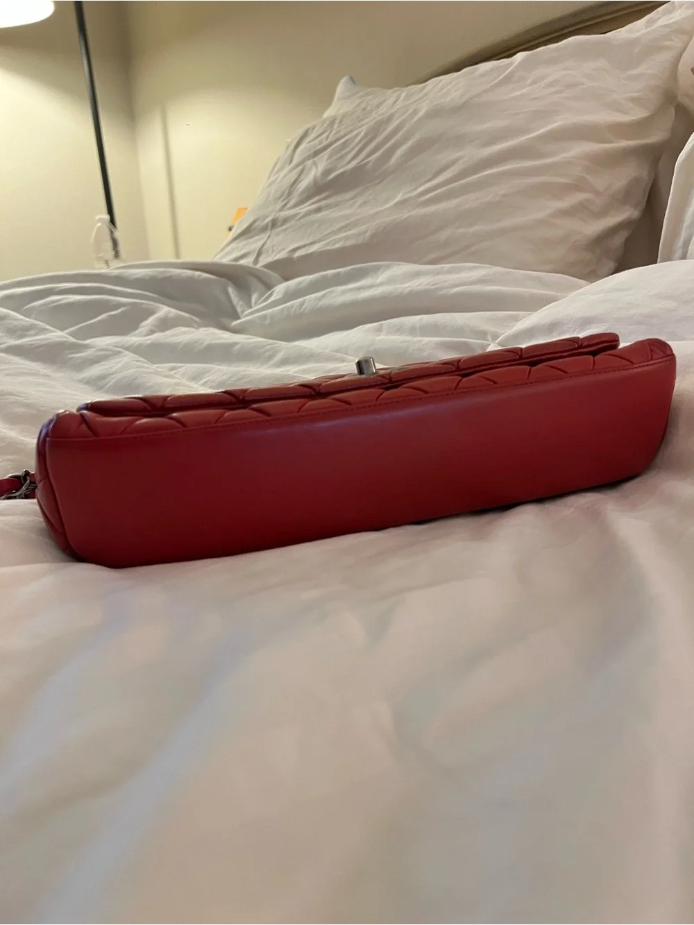 CHANEL Red flap bag